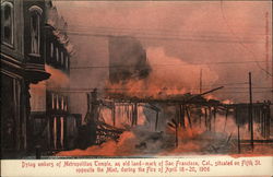 Dying Embers of Metropolitan Temple Postcard