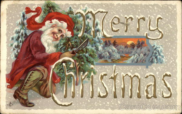 Merry Christmas - Santa Claus Postcard