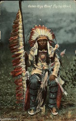 Ceten-Kiya Chief Flying Hawk Postcard