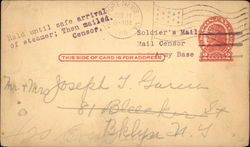 Card from Soldier's Mail Mail Censor Army Base Postcard