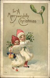 For A Merry and Jolly Christmas Children Postcard Postcard Postcard