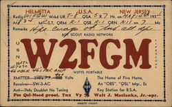 W2FGM - Helmetta, NJ QSL & Ham Radio Postcard Postcard