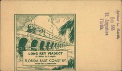 Long Key Viaduct, Florida East Coast Railway Postcard