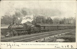 The P. R. R. New York-Chicago Flyer 18-hour Train Locomotives Postcard Postcard Postcard