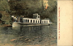 Boat, View on the Mississippi near Clarksville, MO Postcard