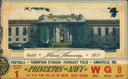 1951 Princeton vs. Navy Alumni Homecoming Postcard