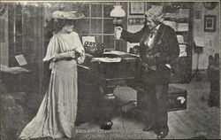 David Warfield and Minnie Dupree in "The Music Master", Act I Postcard