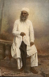 Parsi Priest in White Robes Postcard