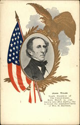 John Tyler - Tenth President of The United States Presidents Postcard Postcard Postcard