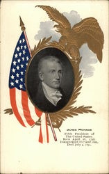 James Monroe Presidents Postcard Postcard Postcard