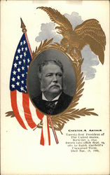 Chester A. Arthur, Twenty-first President of The United States Presidents Postcard Postcard Postcard