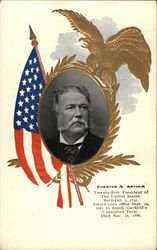 Chester A. Arthur Presidents Postcard Postcard Postcard