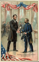 Meeting of President Lincoln and Gen'l Grant Postcard