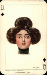 The Queen of Clubs Card Games Postcard Postcard Postcard