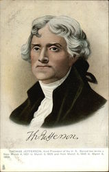 Thomas Jefferson Presidents Postcard Postcard Postcard