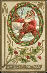 A Merry Christmas Santa Claus Postcard Postcard Postcard