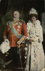 T. M. The King and Queen, Edward VII and Alexandra Postcard