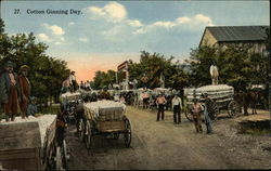 Cotton Ginning Day Farming Postcard Postcard Postcard