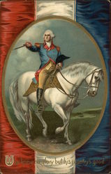 Who Knew No Glory but His Country's Good - George Washington on Horseback Presidents Postcard Postcard Postcard