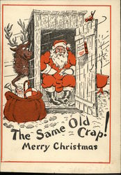 The Same Old Crap! Merry Christmas Santa Claus Postcard Postcard Postcard