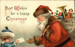 Best Wishes for a Happy Christmas Postcard