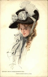 Woman Portrait Titled, "Those Bewitching Eyes" Postcard