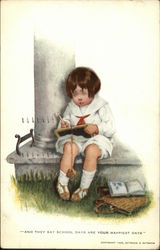 Sad Schoolboy Comic, Funny Postcard Postcard Postcard