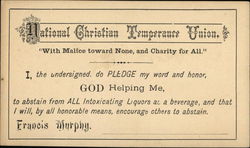 NCTU National Christian Temperance Association Pledge Social History Postcard Postcard Postcard