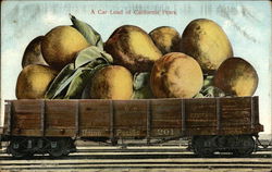 A Car Load of Giant Californian Pears Exaggeration Postcard Postcard Postcard