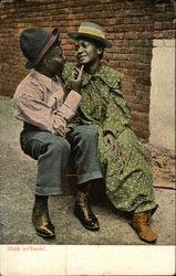 African American Couple Embracing Black Americana Postcard Postcard Postcard