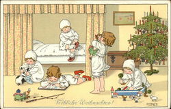 Frohliche Weihnachten! Children Postcard Postcard Postcard