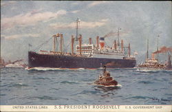 S. S. President Roosevelt Steamers Postcard Postcard Postcard