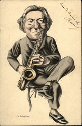 Le Saxophone Postcard