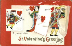 A grand slam St Valentine's Greeting Postcard Postcard Postcard