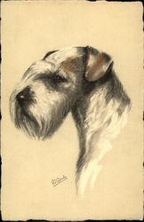 head of a terrier Dogs Postcard Postcard