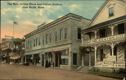 The New Greene Block and Circuit Avenue Oak Bluffs, MA Postcard Postcard Postcard