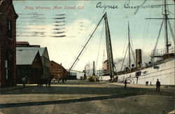 Navy Wharves Mare Island, CA Postcard Postcard Postcard