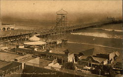 The Pike and Pleasure Pier Long Beach, CA Postcard Postcard Postcard