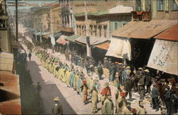 Chinese Funeral, Chinatown San Francisco, CA Postcard Postcard Postcard