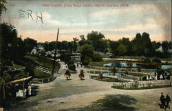 Fish Ponds, John Ball Park Postcard