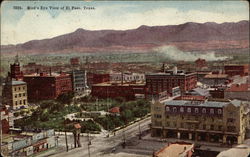 Bird's Eye View of Town El Paso, TX Postcard Postcard Postcard