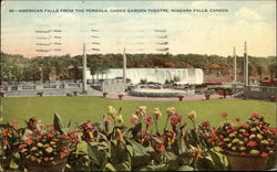 American Falls from the Pergola, Oakes Garden Theater Niagara Falls, ON Canada Ontario Postcard Postcard Postcard