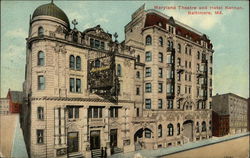 Maryland Theatre and Hotel Kernan Baltimore, MD Postcard Postcard Postcard