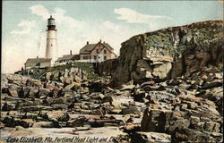 Portland Head Light and Cliffs Cape Elizabeth, ME Postcard Postcard Postcard