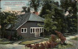 Model School Building Postcard