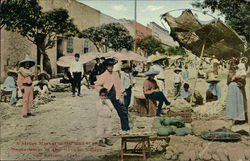 Street Market in the Land of the Montezumas at this Mexican Village San Antonio, TX Postcard Postcard Postcard