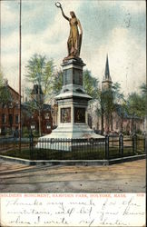 Soldiers Monument, Hampden Park Holyoke, MA Postcard Postcard Postcard