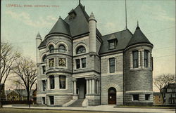 Memorial Hall Lowell, MA Postcard Postcard Postcard