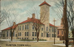 Clinton Town Hall Postcard