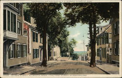 Leyden Street, the First Street in New England Plymouth, MA Postcard Postcard Postcard